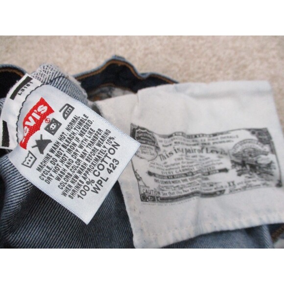 Levis 501xx Jeans Mens 36 Blue Denim Straight Leg Button Fly Cotton Casual 36x33 - Picture 15 of 16